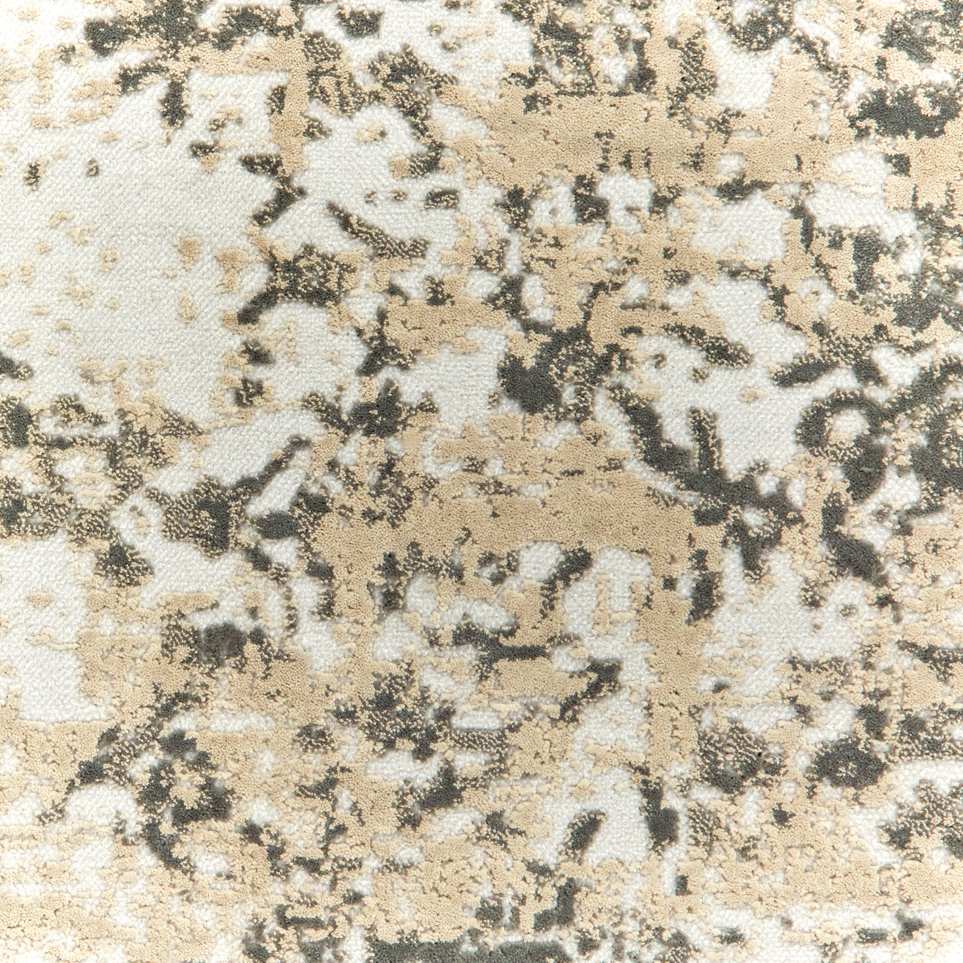 Oriental Weavers Bowen 2067W soft transitional rug featuring textured design in grey/ gold tones