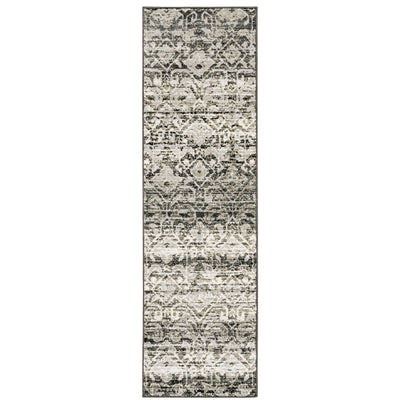 Oriental Weavers Bowen 042H2 soft transitional rug featuring textured design in grey/ ivory tones