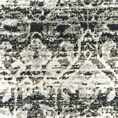 Oriental Weavers Bowen 042H2 soft transitional rug featuring textured design in grey/ ivory tones