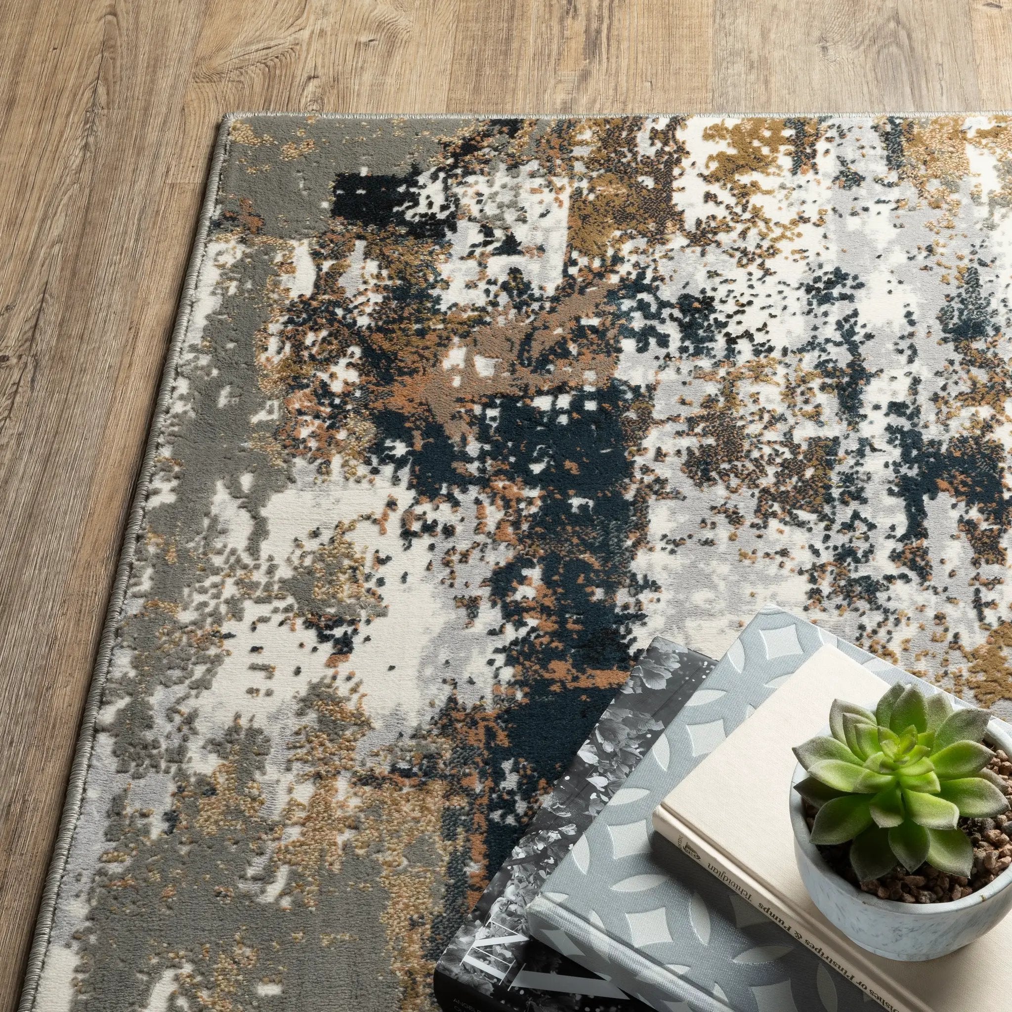 Bowen 4928X Grey/ Gold Area Rug by Oriental Weavers