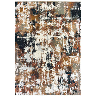 Oriental Weavers Bowen 4928X soft transitional rug featuring textured design in grey/ gold tones