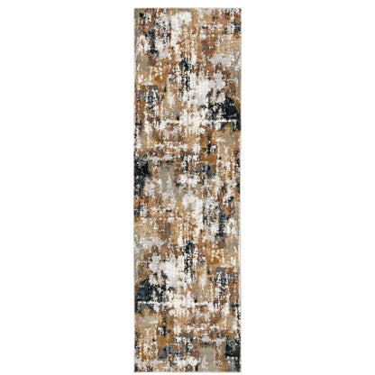 Oriental Weavers Bowen 4928X soft transitional rug featuring textured design in grey/ gold tones