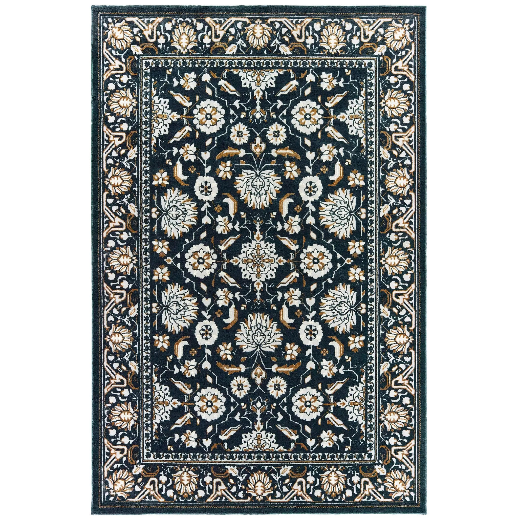 Bowen 534L2 Navy/ Gold Area Rug by Oriental Weavers