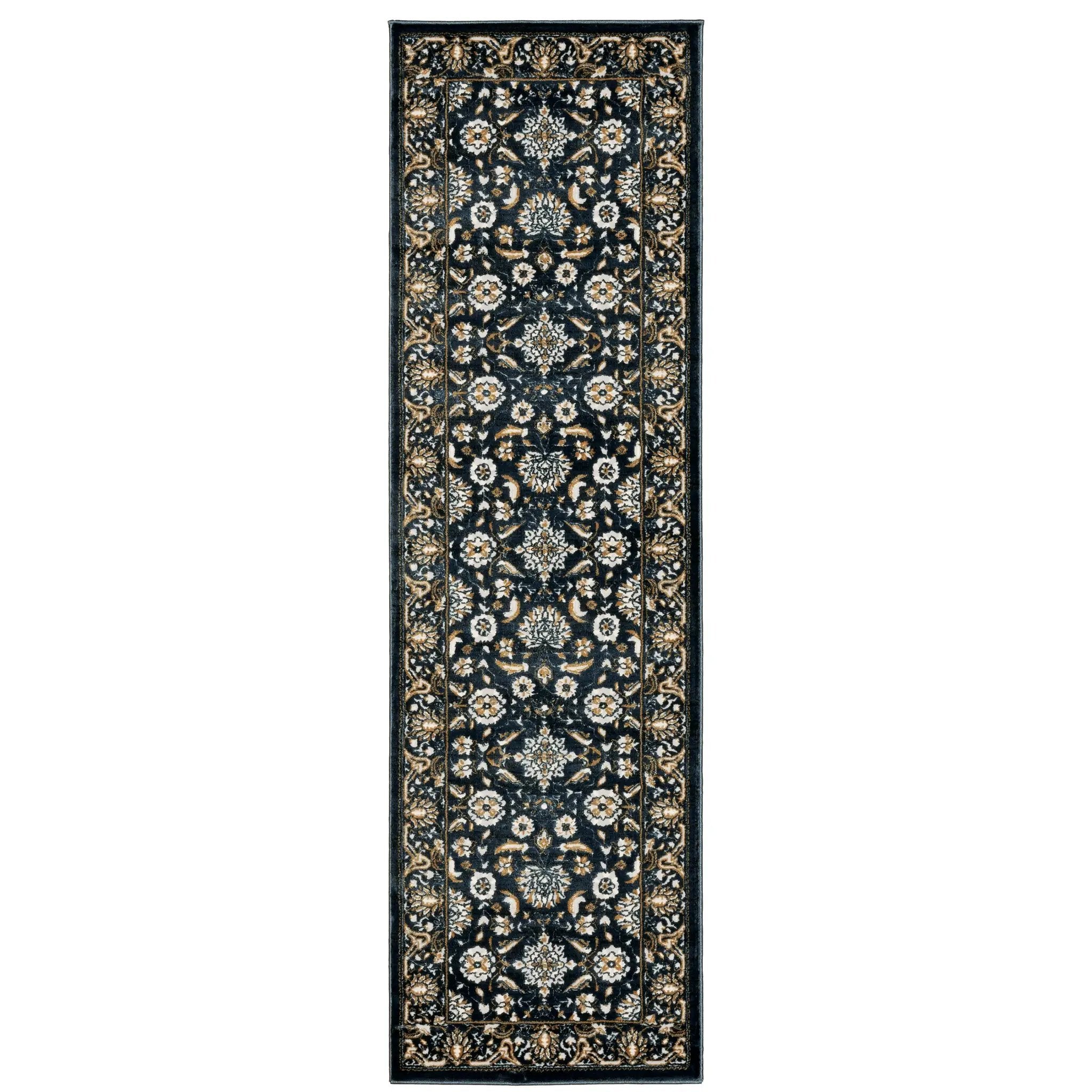Bowen 534L2 Navy/ Gold Area Rug by Oriental Weavers