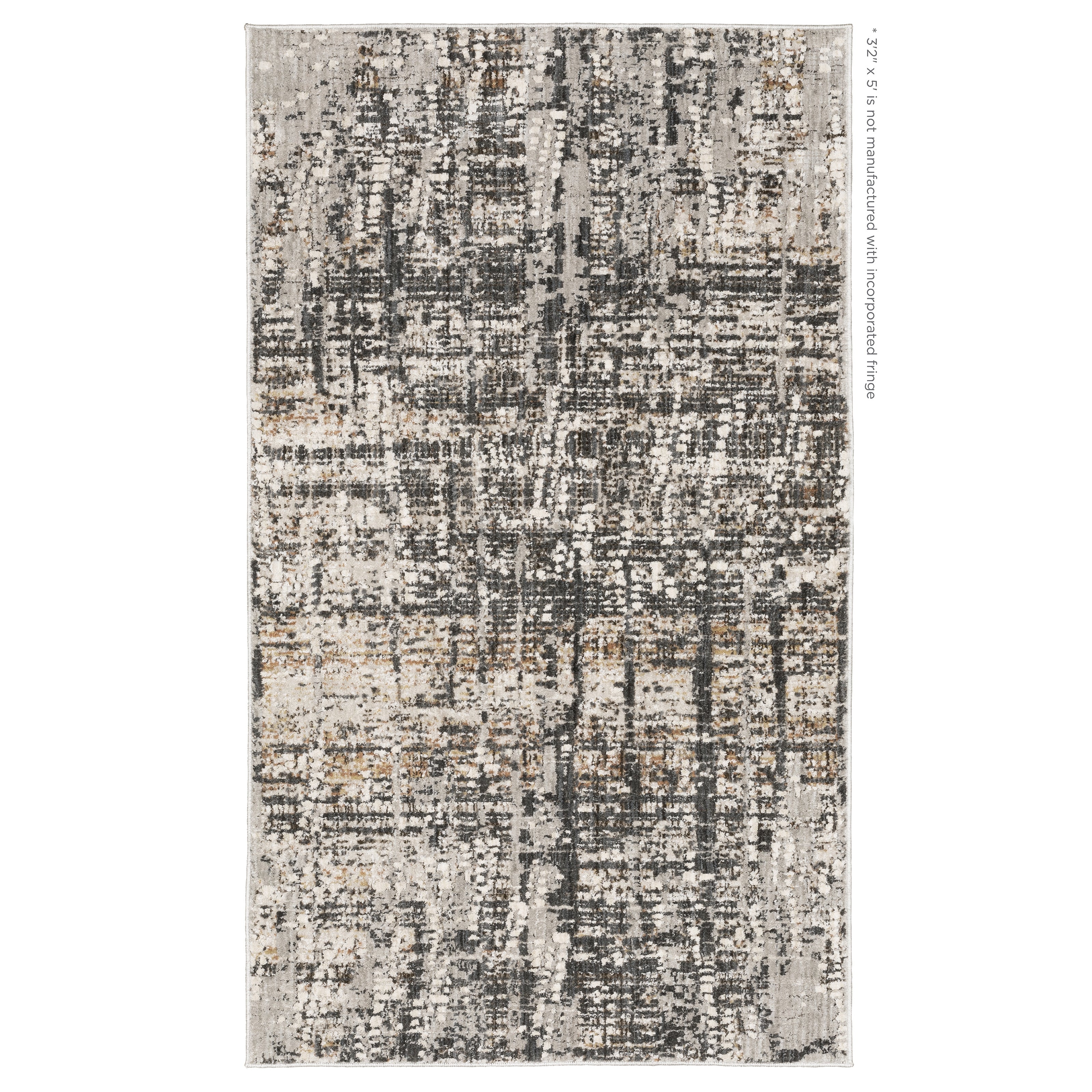 Oriental Weavers Branigan BRG01 soft modern rug featuring abstract pattern in ivory / brown tones