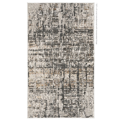 Oriental Weavers Branigan BRG01 soft modern rug featuring abstract pattern in ivory / brown tones