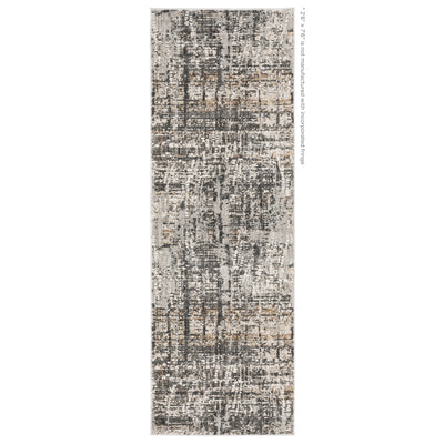 Oriental Weavers Branigan BRG01 soft modern rug featuring abstract pattern in ivory / brown tones