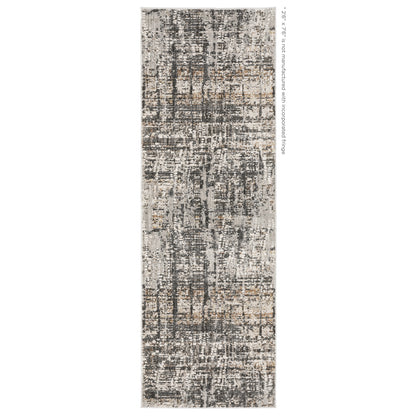 Oriental Weavers Branigan BRG01 soft modern rug featuring abstract pattern in ivory / brown tones