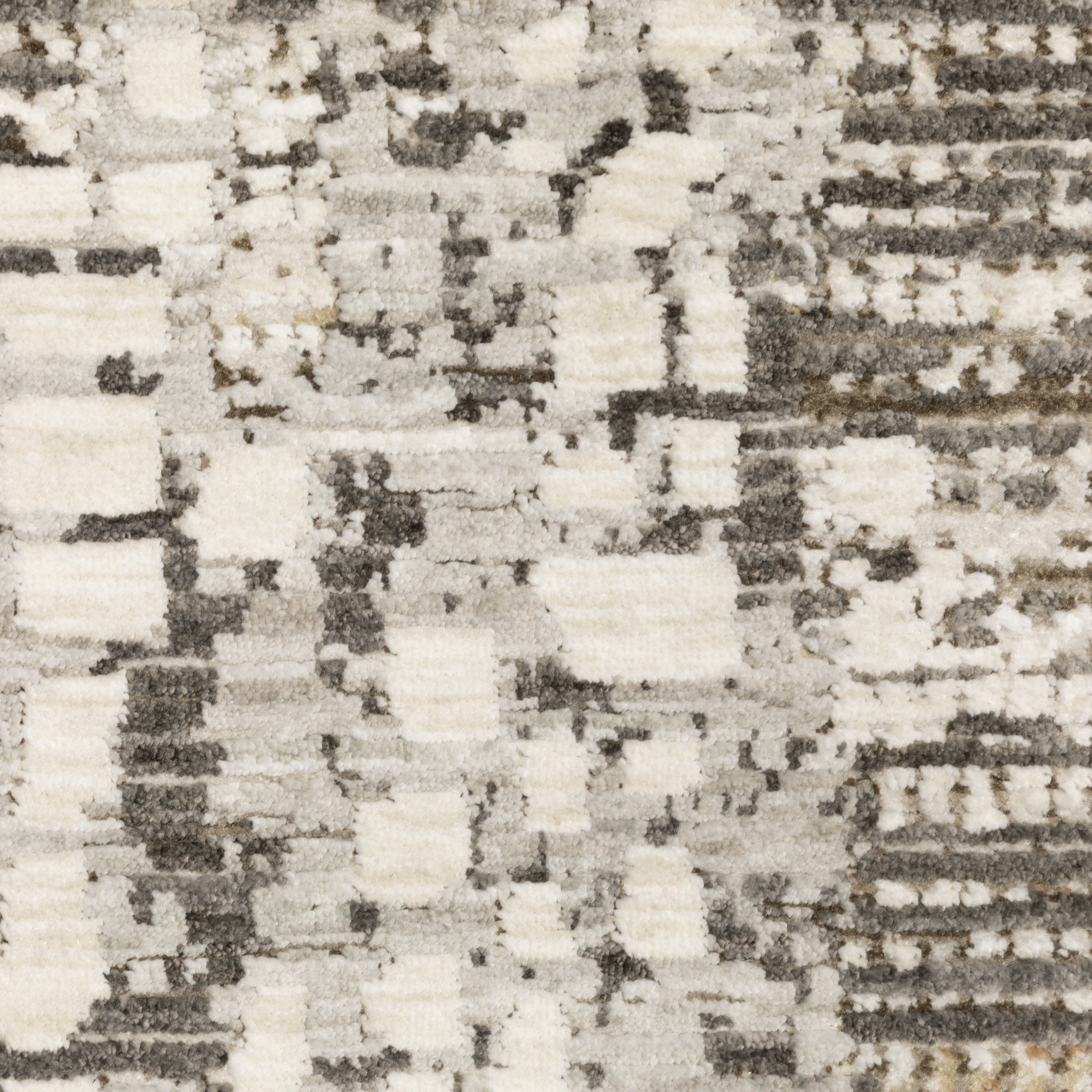 Oriental Weavers Branigan BRG01 soft modern rug featuring abstract pattern in ivory / brown tones
