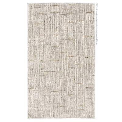 Oriental Weavers Branigan BRG02 soft modern rug featuring abstract pattern in ivory/ grey tones
