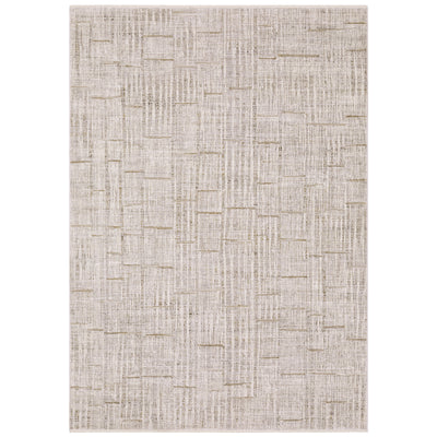 Oriental Weavers Branigan BRG02 soft modern rug featuring abstract pattern in ivory/ grey tones