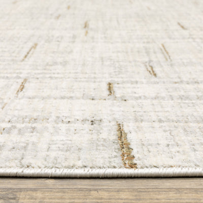 Oriental Weavers Branigan BRG02 soft modern rug featuring abstract pattern in ivory/ grey tones