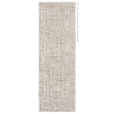 Oriental Weavers Branigan BRG02 soft modern rug featuring abstract pattern in ivory/ grey tones