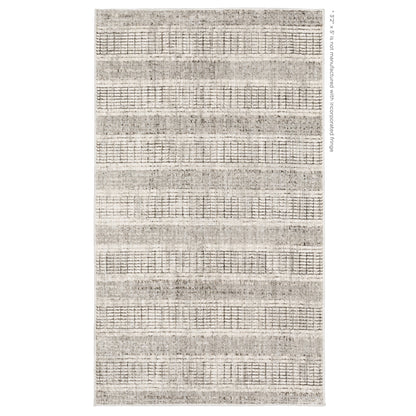 Oriental Weavers Branigan BRG03 soft modern rug featuring abstract pattern in ivory / brown tones