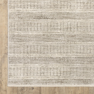 Oriental Weavers Branigan BRG03 soft modern rug featuring abstract pattern in ivory / brown tones