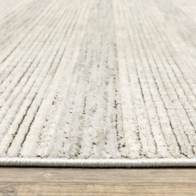 Oriental Weavers Branigan BRG03 soft modern rug featuring abstract pattern in ivory / brown tones