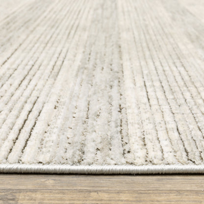 Oriental Weavers Branigan BRG03 soft modern rug featuring abstract pattern in ivory / brown tones