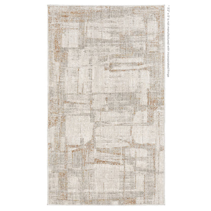 Oriental Weavers Branigan BRG04 soft traditional rug featuring abstract pattern in ivory / gold tones