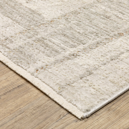 Oriental Weavers Branigan BRG04 soft traditional rug featuring abstract pattern in ivory / gold tones