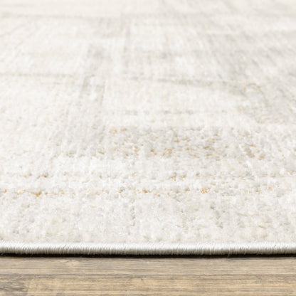 Oriental Weavers Branigan BRG04 soft traditional rug featuring abstract pattern in ivory / gold tones