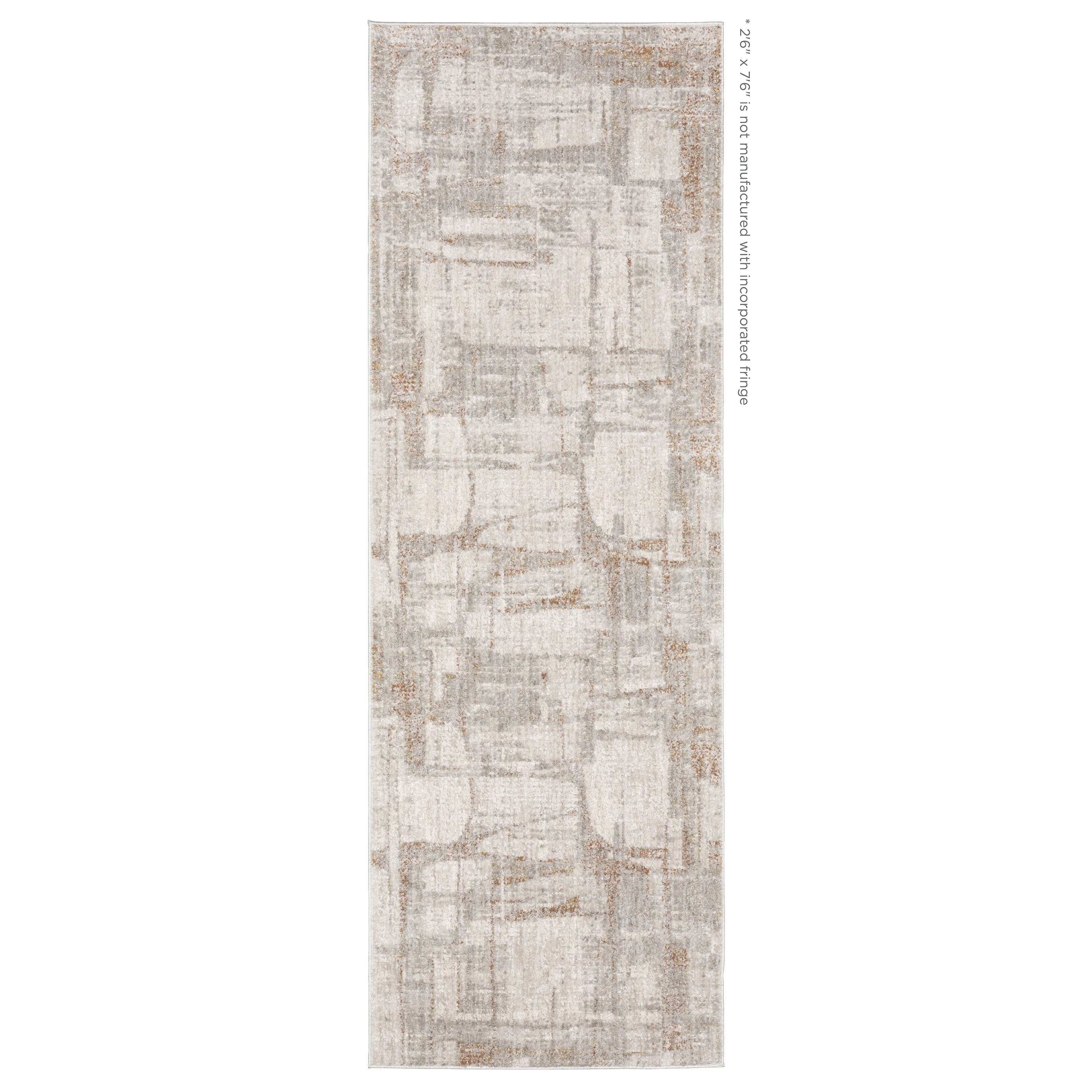 Oriental Weavers Branigan BRG04 soft traditional rug featuring abstract pattern in ivory / gold tones