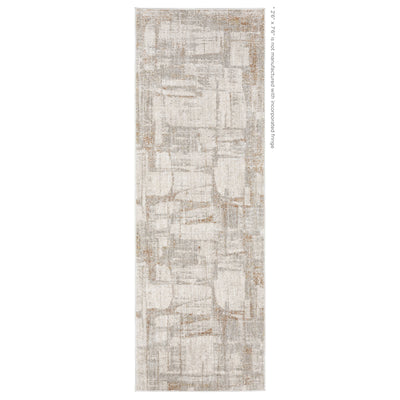 Oriental Weavers Branigan BRG04 soft traditional rug featuring abstract pattern in ivory / gold tones