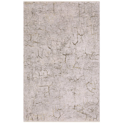 Oriental Weavers Branigan BRG05 soft modern rug featuring abstract pattern in grey/ gold tones