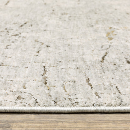 Oriental Weavers Branigan BRG05 soft modern rug featuring abstract pattern in grey/ gold tones