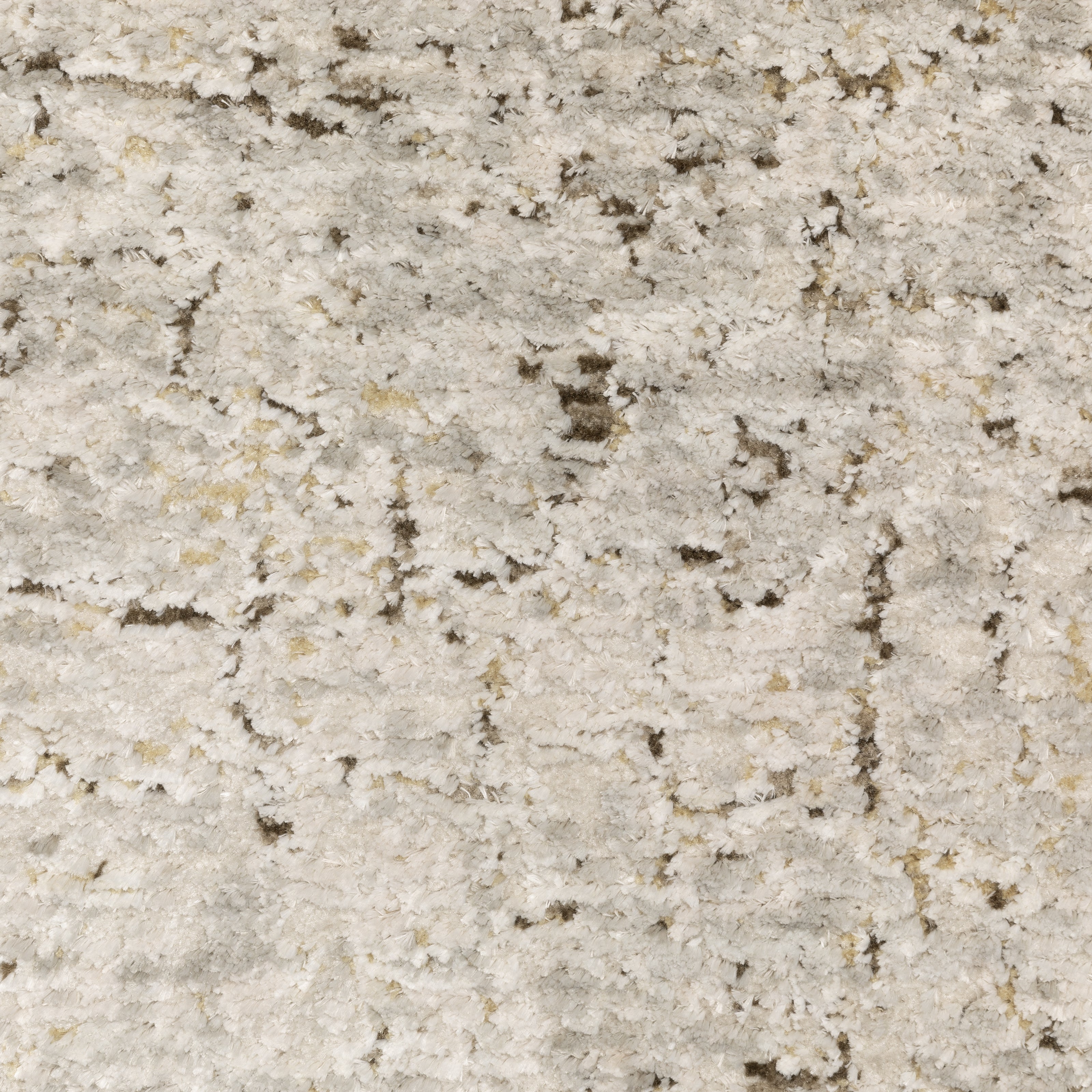 Oriental Weavers Branigan BRG05 soft modern rug featuring abstract pattern in grey/ gold tones