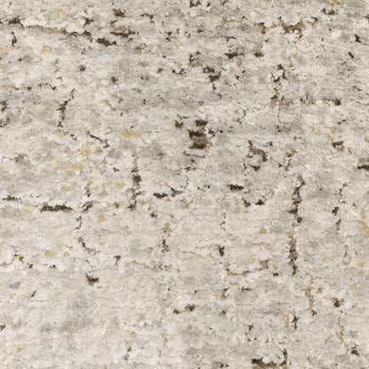 Oriental Weavers Branigan BRG05 soft modern rug featuring abstract pattern in grey/ gold tones