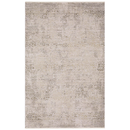 Oriental Weavers Branigan BRG06 soft modern rug featuring abstract pattern in ivory / gold tones