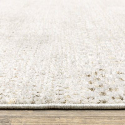 Oriental Weavers Branigan BRG06 soft modern rug featuring abstract pattern in ivory / gold tones