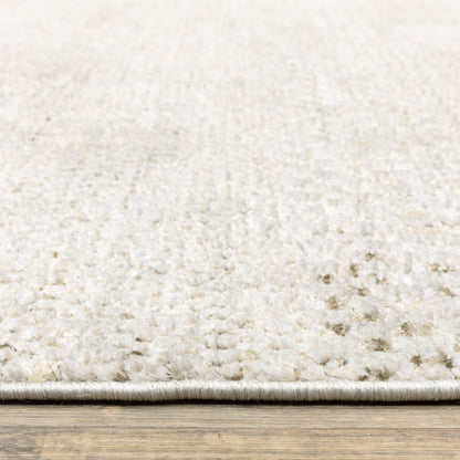 Oriental Weavers Branigan BRG06 soft modern rug featuring abstract pattern in ivory / gold tones