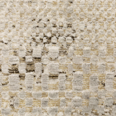 Oriental Weavers Branigan BRG06 soft modern rug featuring abstract pattern in ivory / gold tones
