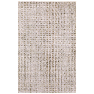 Oriental Weavers Branigan BRG07 soft modern rug featuring abstract pattern in ivory / brown tones