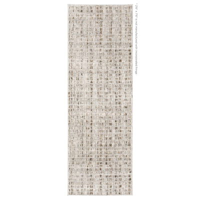 Oriental Weavers Branigan BRG07 soft modern rug featuring abstract pattern in ivory / brown tones