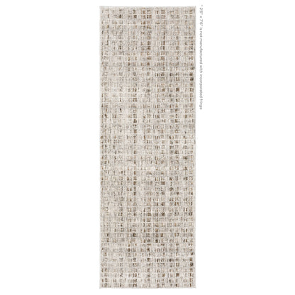 Oriental Weavers Branigan BRG07 soft modern rug featuring abstract pattern in ivory / brown tones