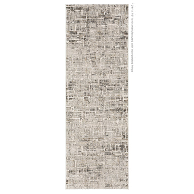 Oriental Weavers Branigan BRG08 soft modern rug featuring abstract pattern in ivory / grey tones