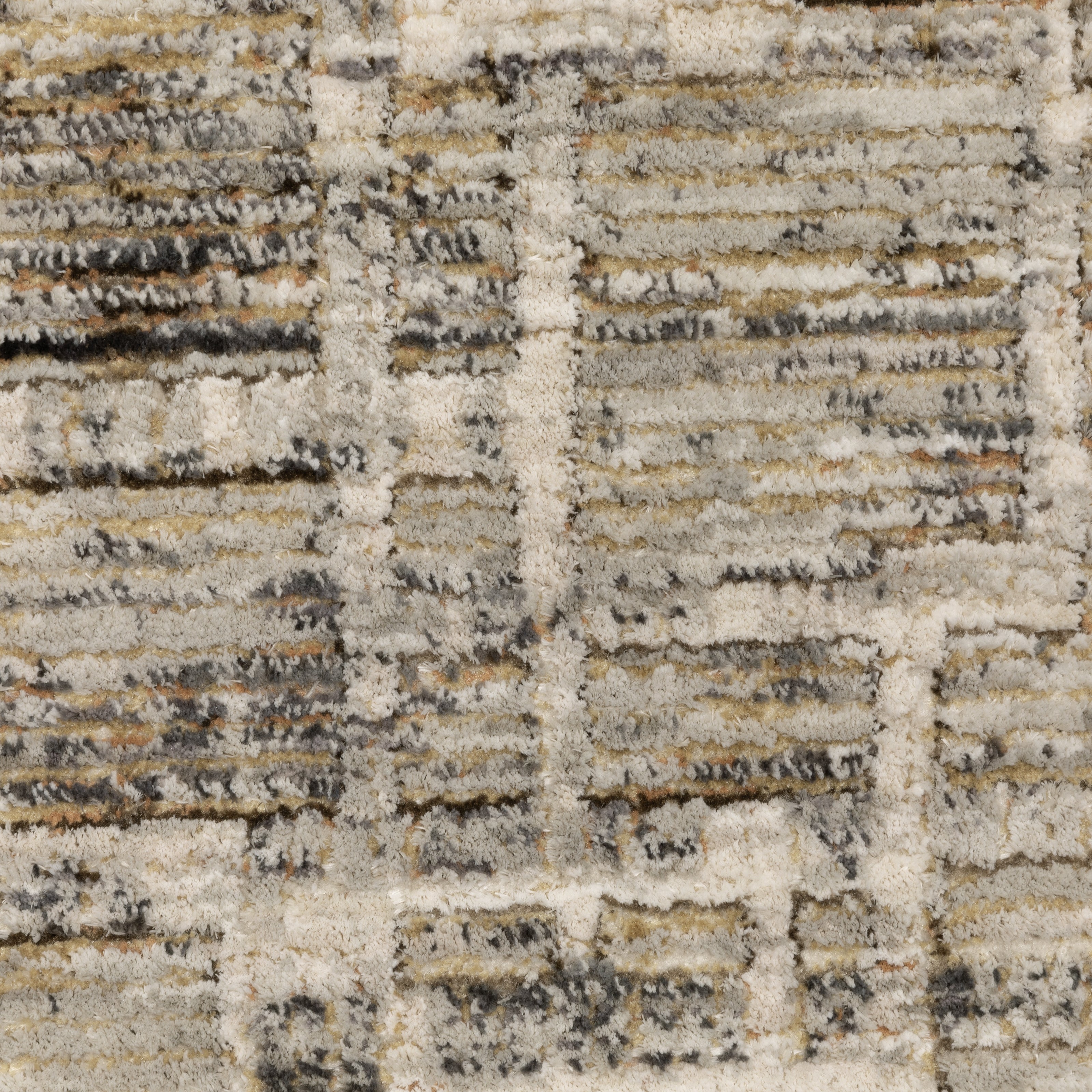 Oriental Weavers Branigan BRG08 soft modern rug featuring abstract pattern in ivory / grey tones