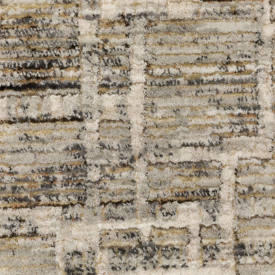 Oriental Weavers Branigan BRG08 soft modern rug featuring abstract pattern in ivory / grey tones