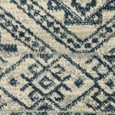 Oriental Weavers Branson BR02A soft transitional rug featuring textured design in blue/ beige tones