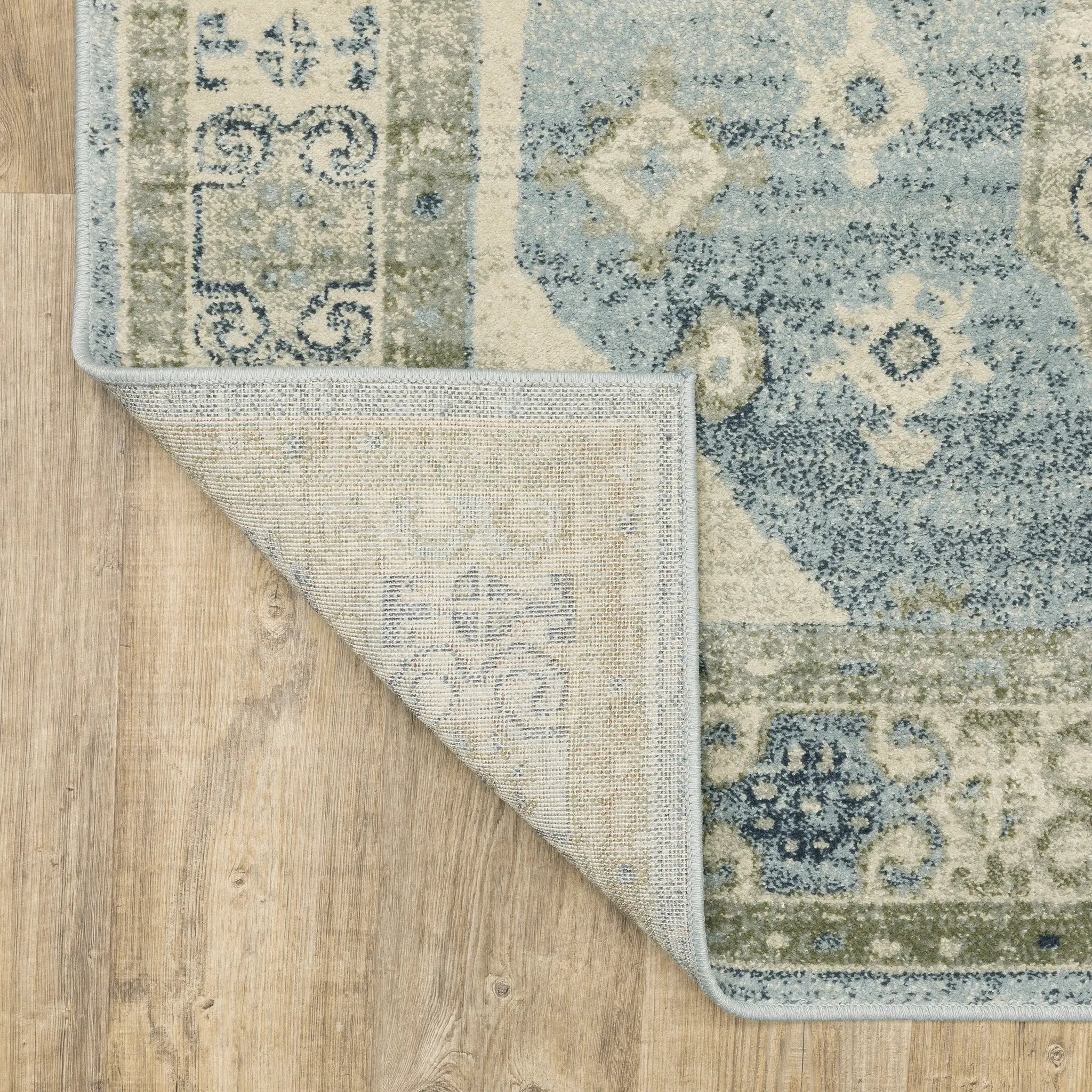 Branson BR03A Blue/ Grey Area Rug by Oriental Weavers
