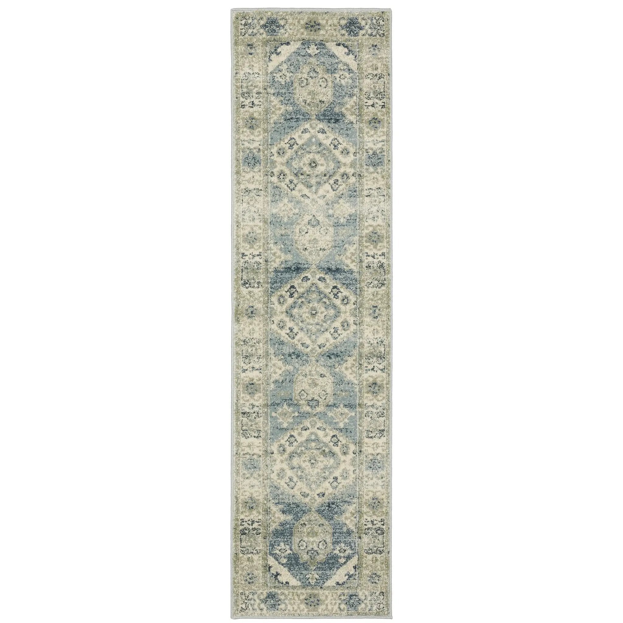 Branson BR03A Blue/ Grey Area Rug by Oriental Weavers