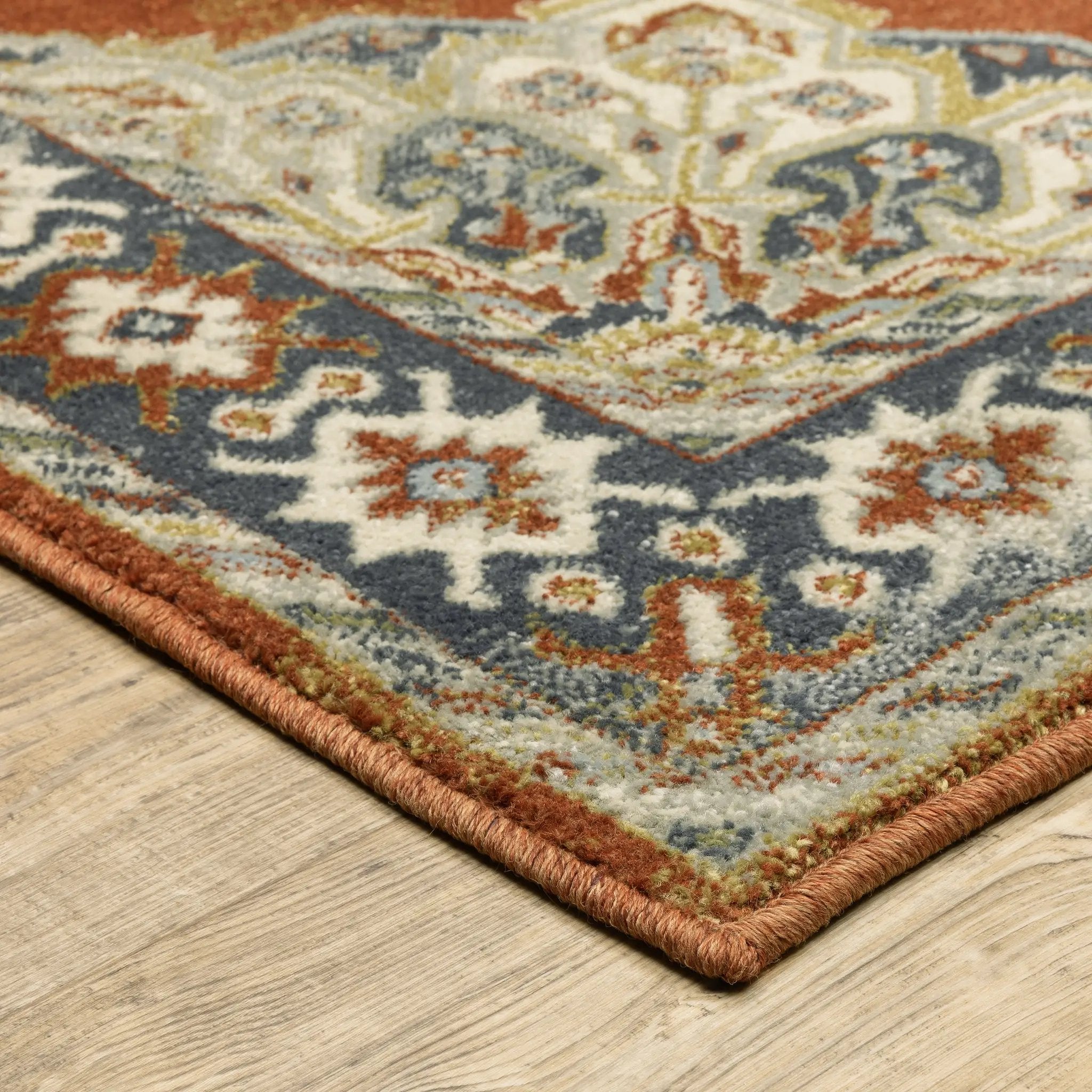 Branson BR04A Rust/ Beige Area Rug by Oriental Weavers