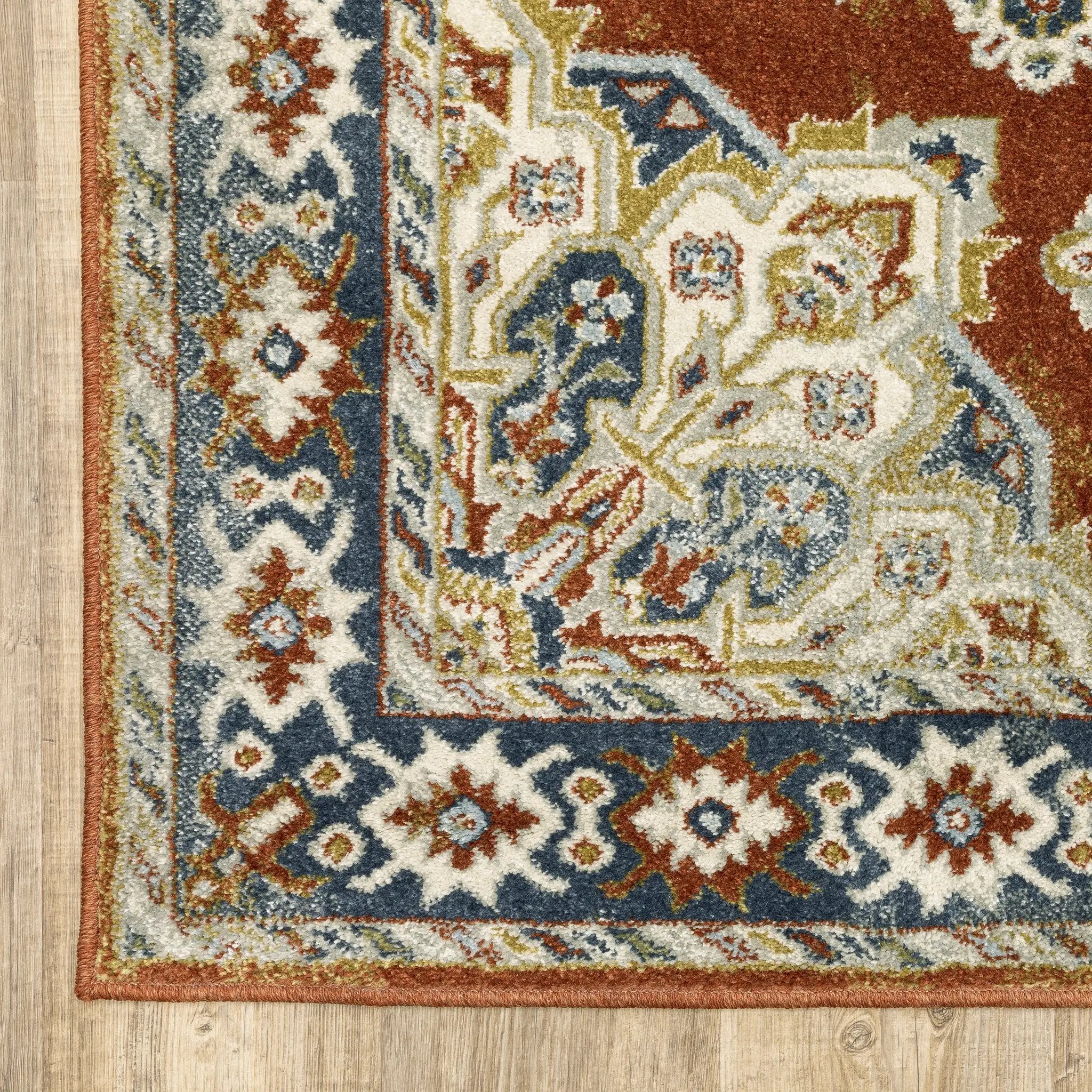 Branson BR04A Rust/ Beige Area Rug by Oriental Weavers
