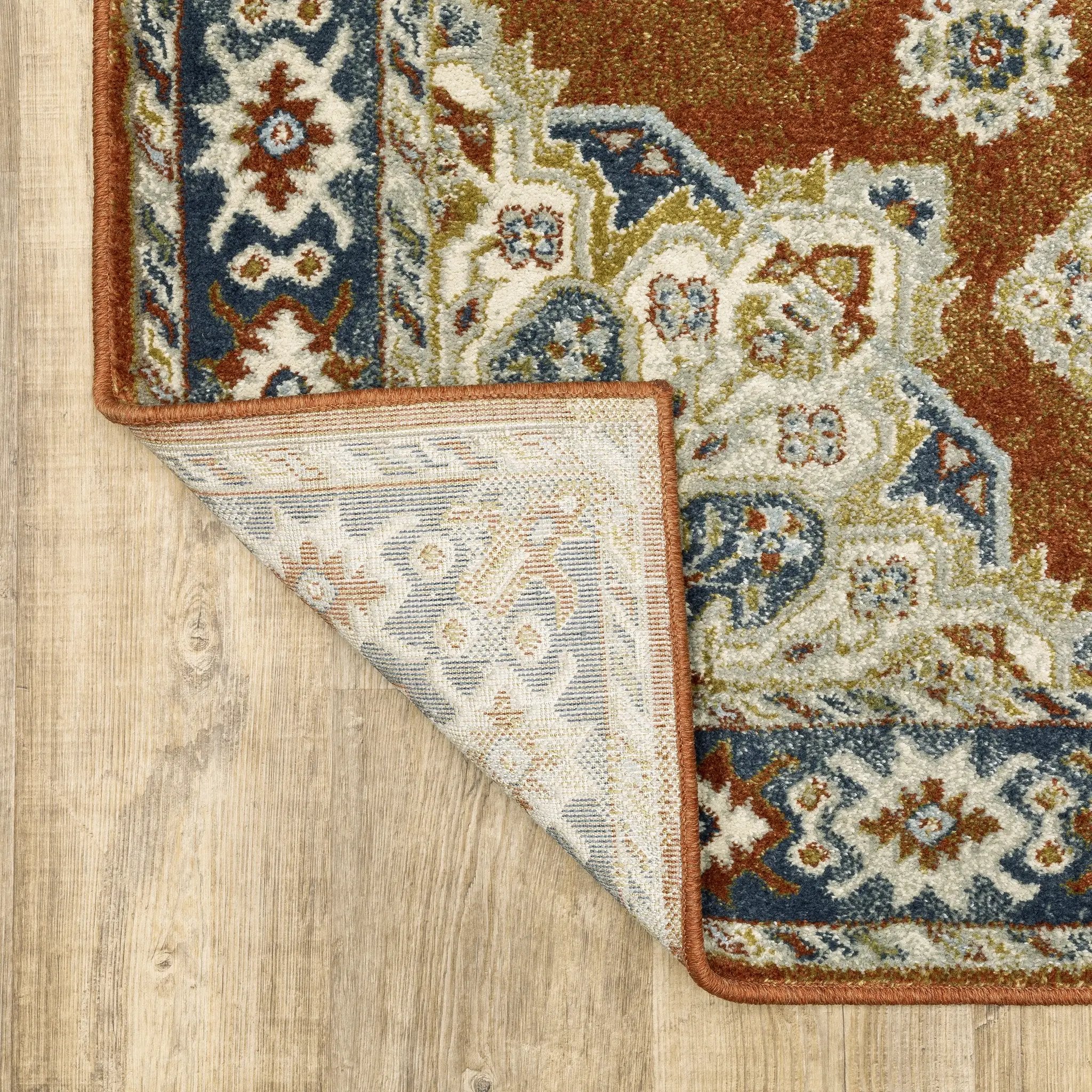 Branson BR04A Rust/ Beige Area Rug by Oriental Weavers