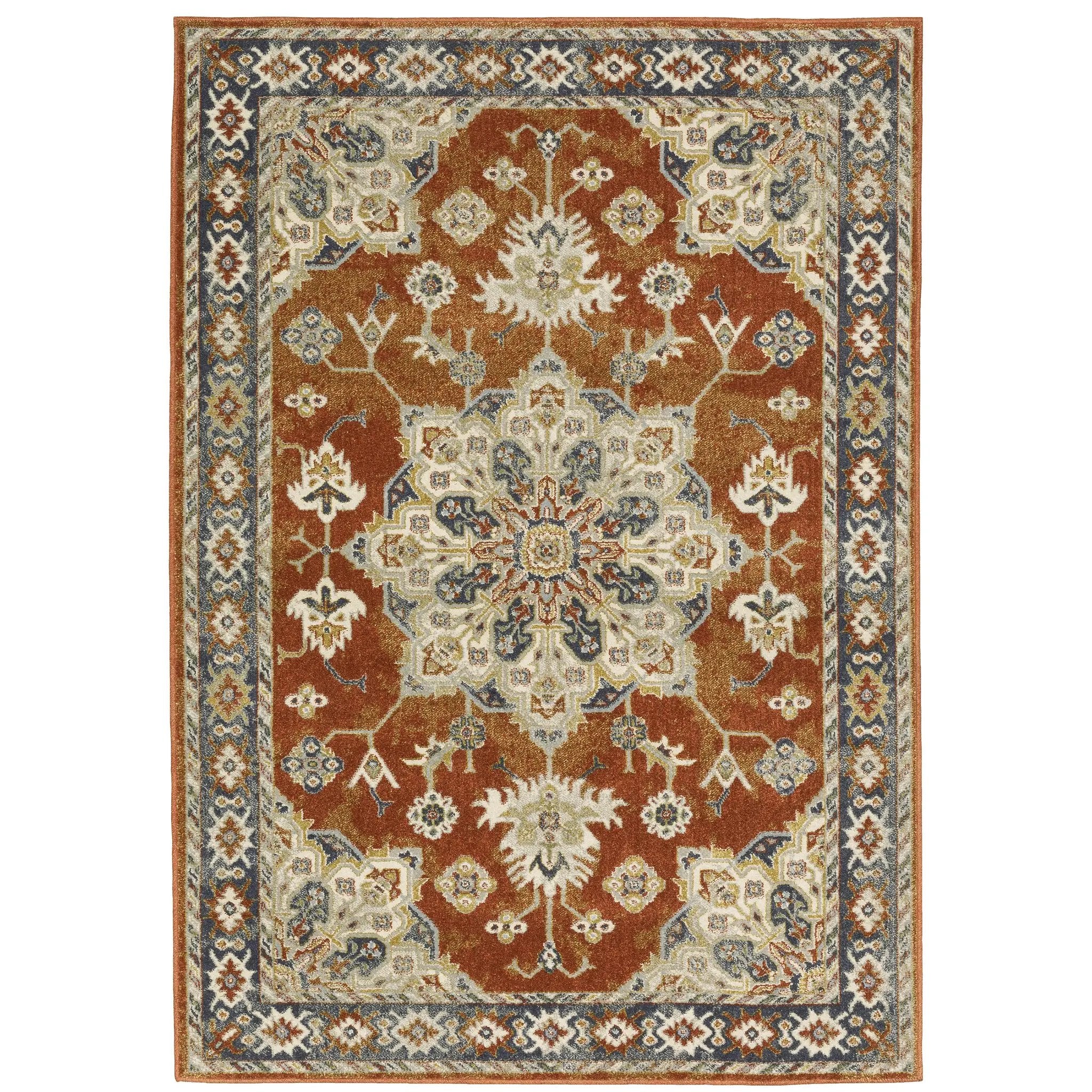 Branson BR04A Rust/ Beige Area Rug by Oriental Weavers