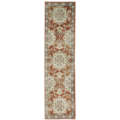 Oriental Weavers Branson BR04A soft transitional rug featuring textured design in rust/ beige tones