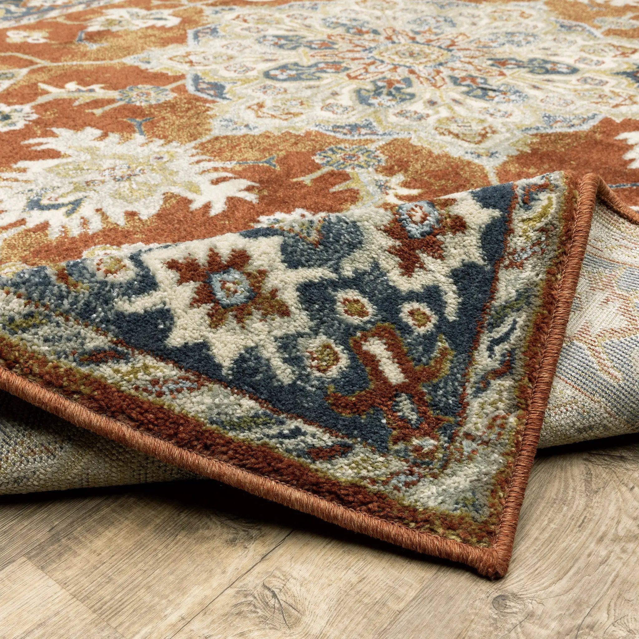 Branson BR04A Rust/ Beige Area Rug by Oriental Weavers
