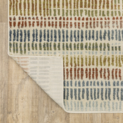 Oriental Weavers Branson BR06A soft transitional rug featuring textured design in ivory/ multi tones